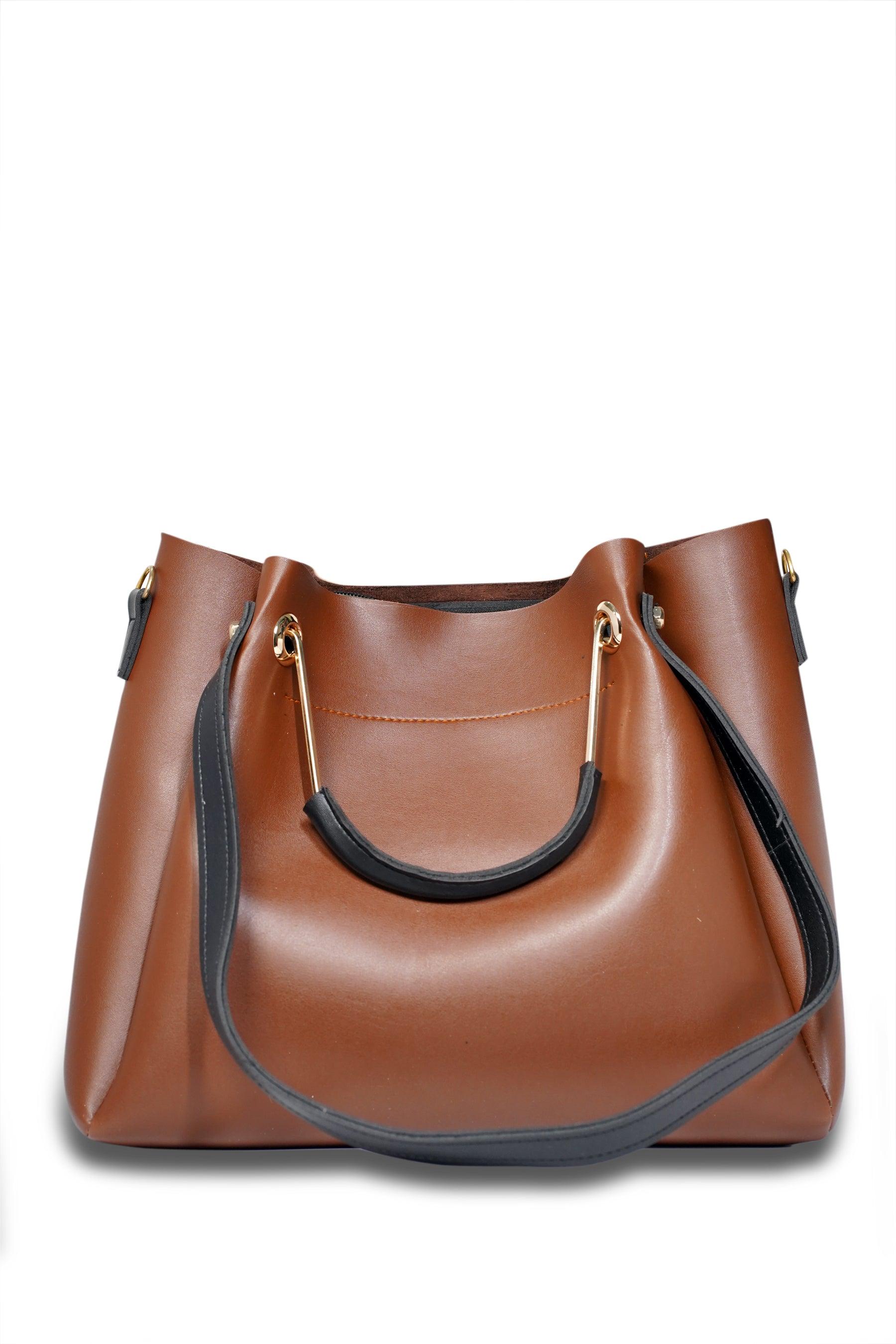 Austin Brown Shoulder Bag - Vuchetti